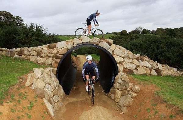 Paul Beales and Billy-Joe Whenman of Great Britain ride the crossover