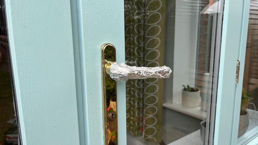 Back door handle with aluminum foil