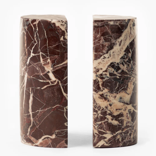 Brown marble bookends