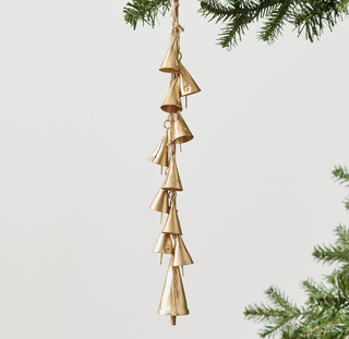 Dangling bells Christmas tree ornament from Pottery Barn.