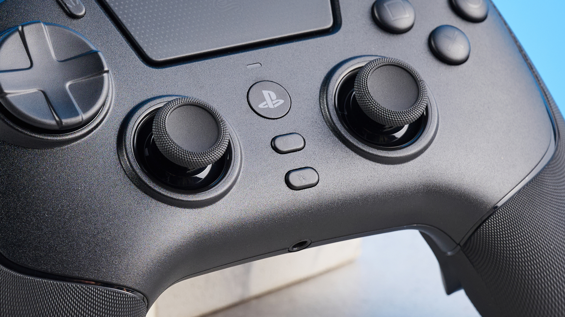 A black Razer Raiju V3 Pro controller for PS5