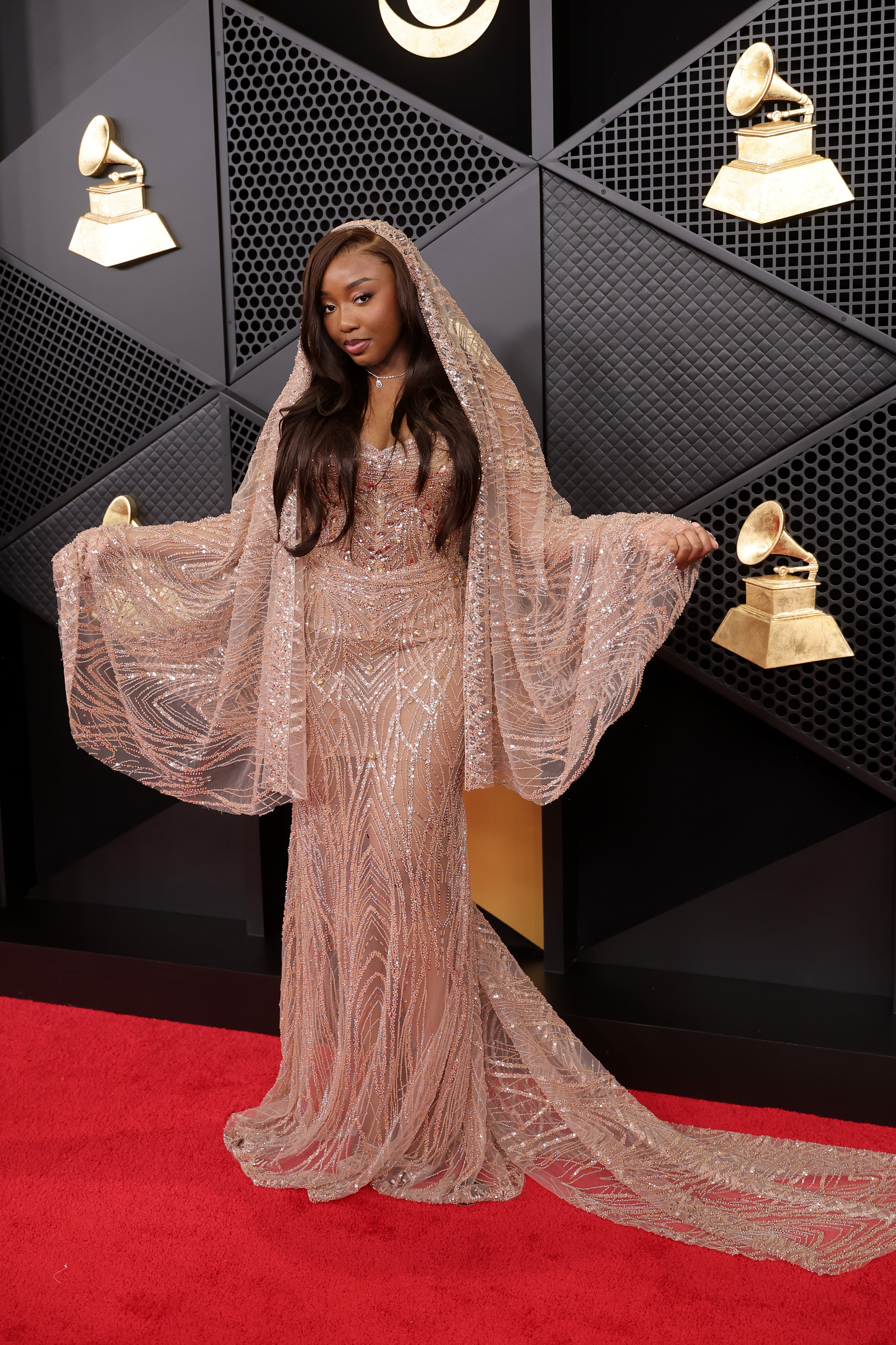 Courtney Adanna on the 2026 grammys red carpet