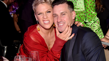Pink and Carey Hart attend the Clive Davis and Recording Academy Pre-GRAMMY Gala and GRAMMY Salute to Industry Icons Honoring Jay-Z on January 27, 2018 in New York City.