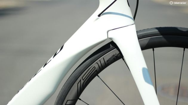 We can't show you the disc brake on this bike as it is covered in blood. Just kidding, people &mdash; disc brakes are there for safety, not for danger