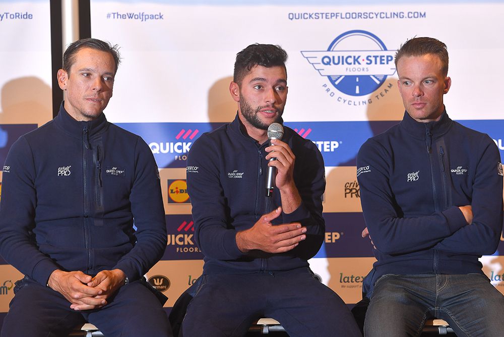 Phlippe Gilbert, Fernando Gaviria and Iljo Keisse.