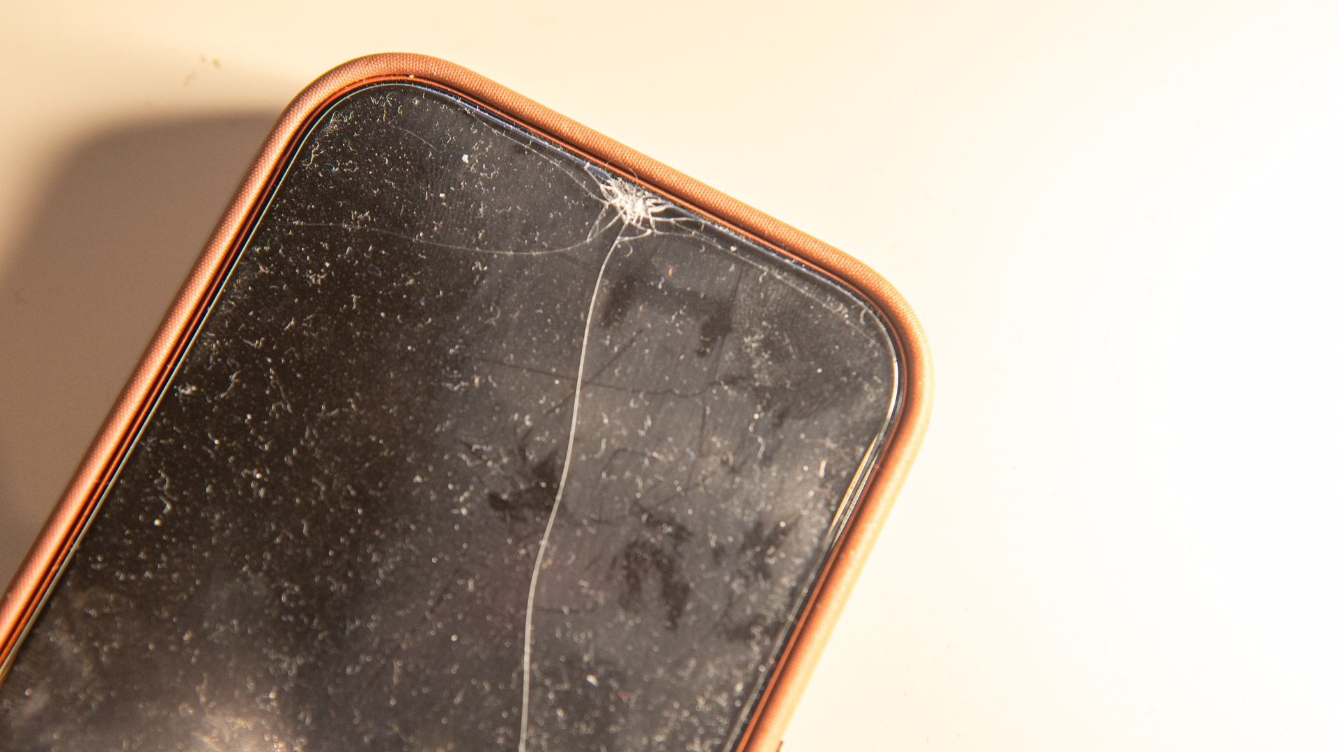 Cracked iPhone screen