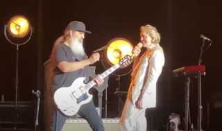 Kim Thayil (left) and Brandi Carlile perform together at The Gorge Amphitheater on August 14, 2021