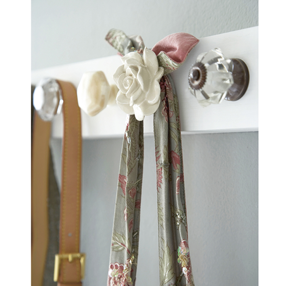 peg rail with blur background
