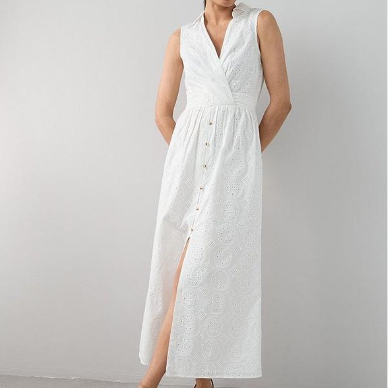 white maxi dress