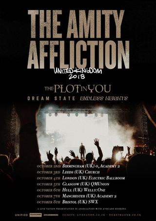 The Amity Affliction UK tour poster