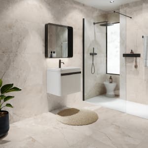 Wickes Mandarin Greige Matt Porcelain Wall &amp;amp; Floor Tile - 600 X 600mm