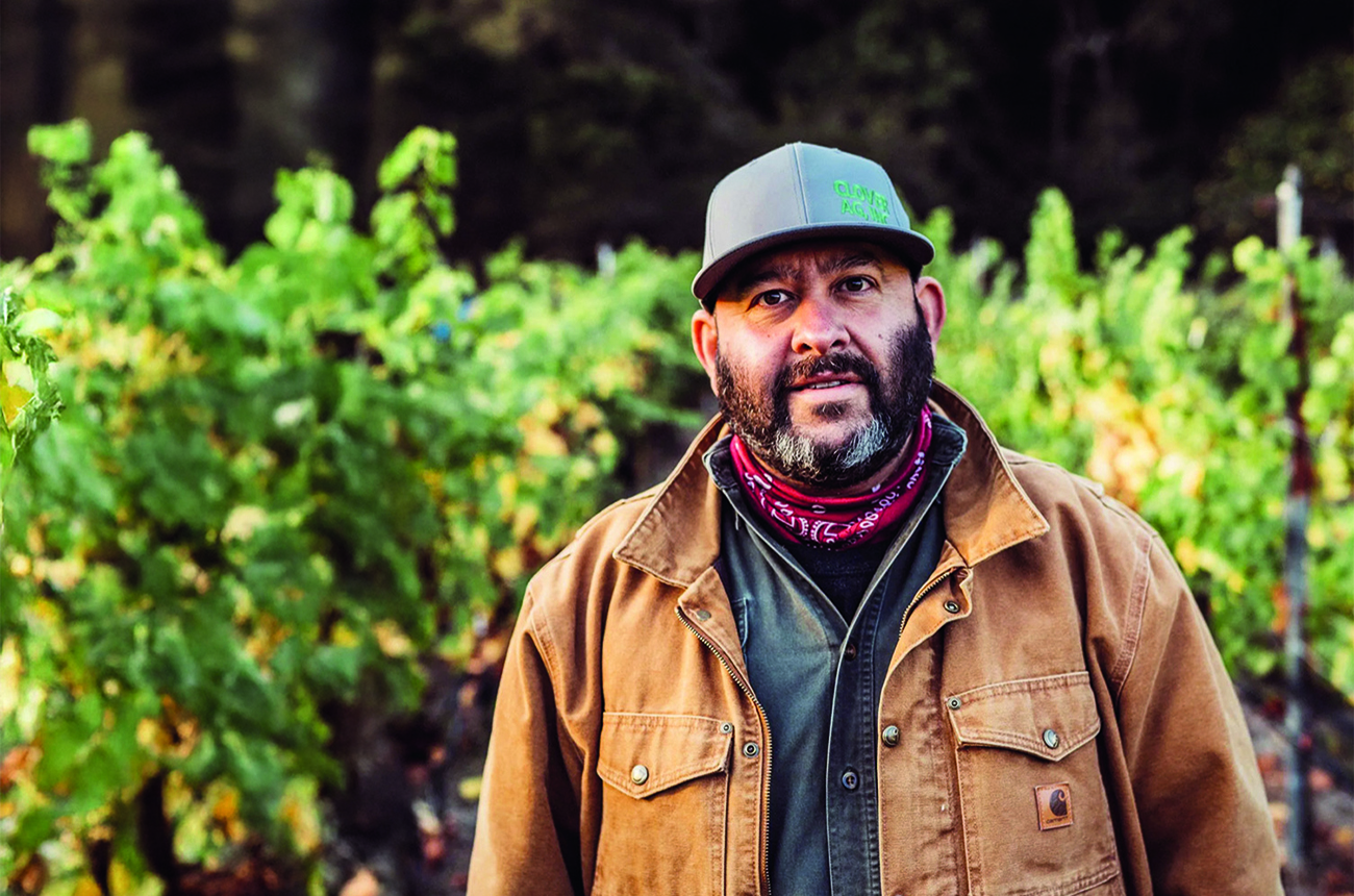 Rajat Parr in vineyard