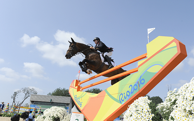 Nick Skelton GBR riding Big Star in the Individual Final of the Show Jumping Competition at the Olympic Equestrian Centre in Deodoro near Rio, Brazil on 19th August 2016
