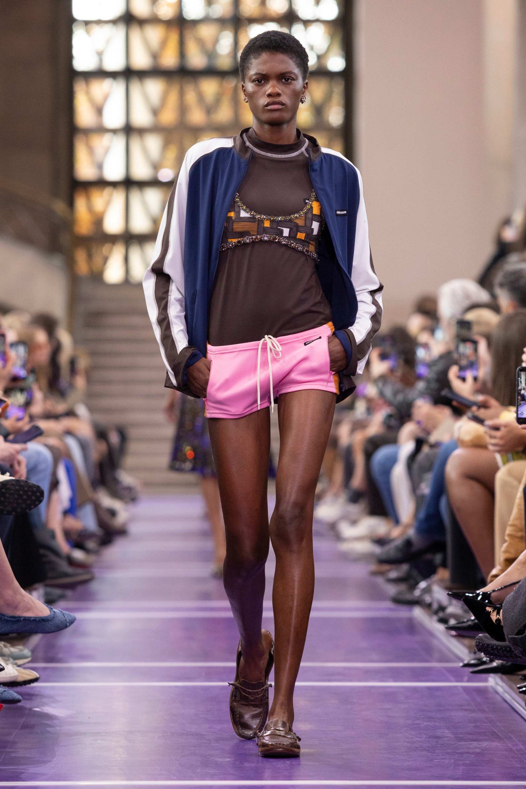 Miu Miu S/S 27 runway- sports bra trend