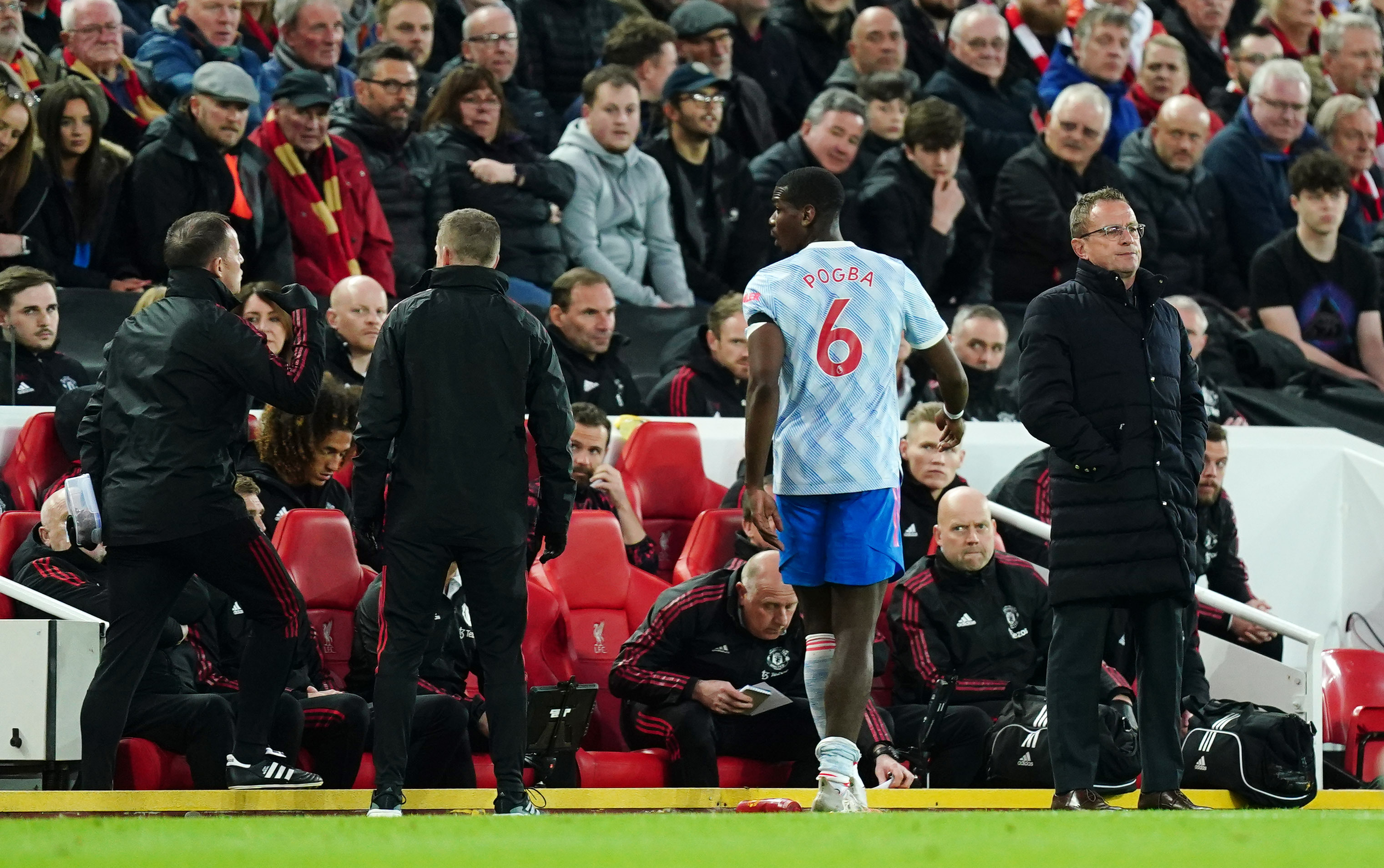 Paul Pogba goes off injured