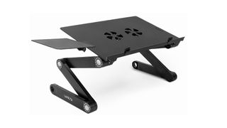 Best adjustable laptop stand: Lavolta Folding Laptop Table Desk Tray Stand with Mouse Board and Cooling Pad