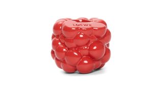 Red raspberry bag charm by Loewe as alternative Valentine's Day gift
