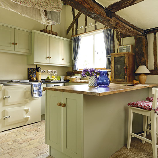 farmhouse kitchen with worktop and cabinets