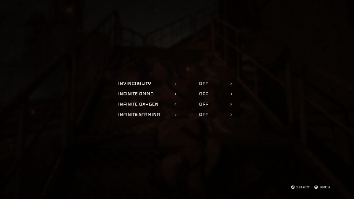 Screenshot of the menu from Quantum Error