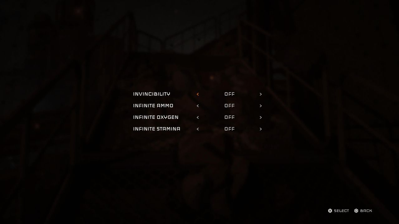 Screenshot of the menu from Quantum Error