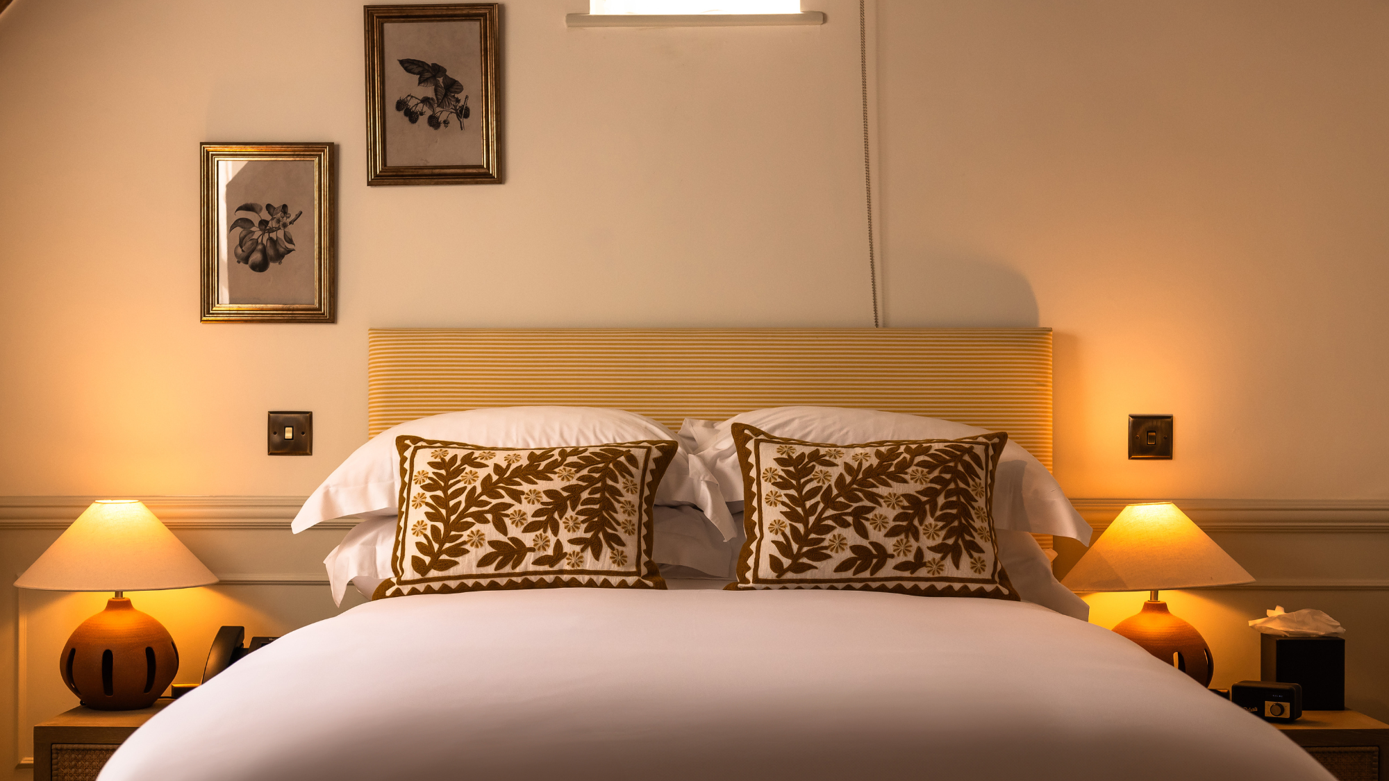 Bedroom at The Feathers, Woodstock