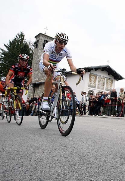 Alessandro Ballan on the Ghisallo