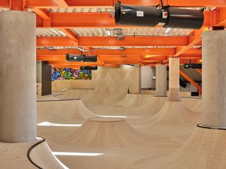 interior at F51, Folkestone's new skate park