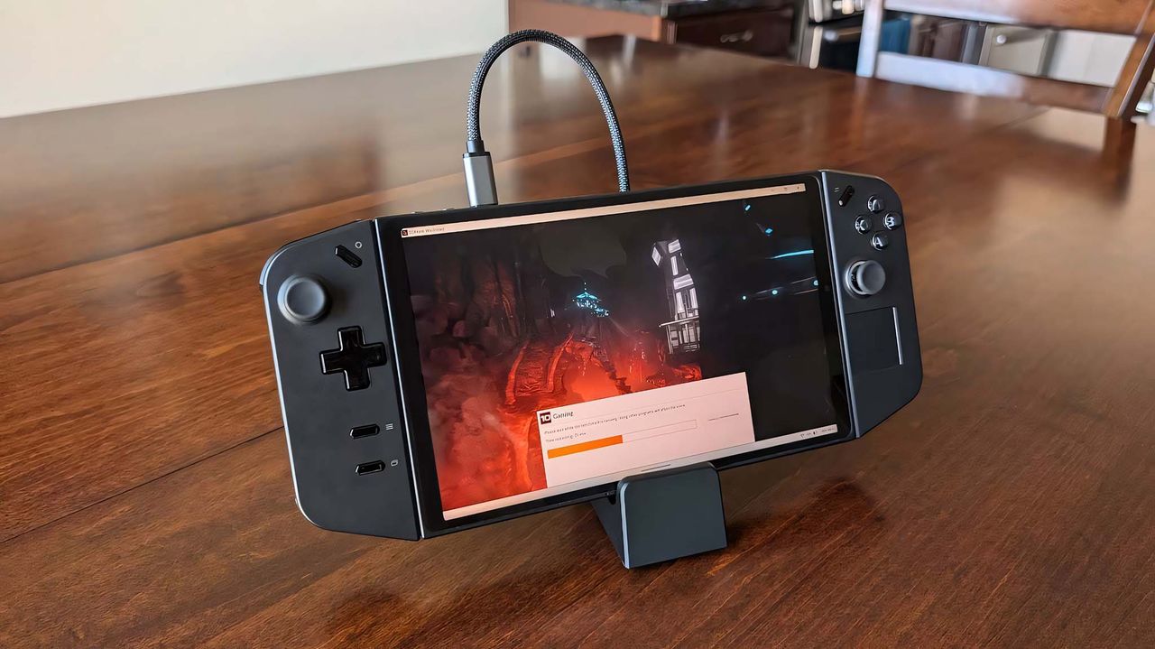 JSAUX 6-in-1 Multifunctional Docking Station connected to Legion Go.