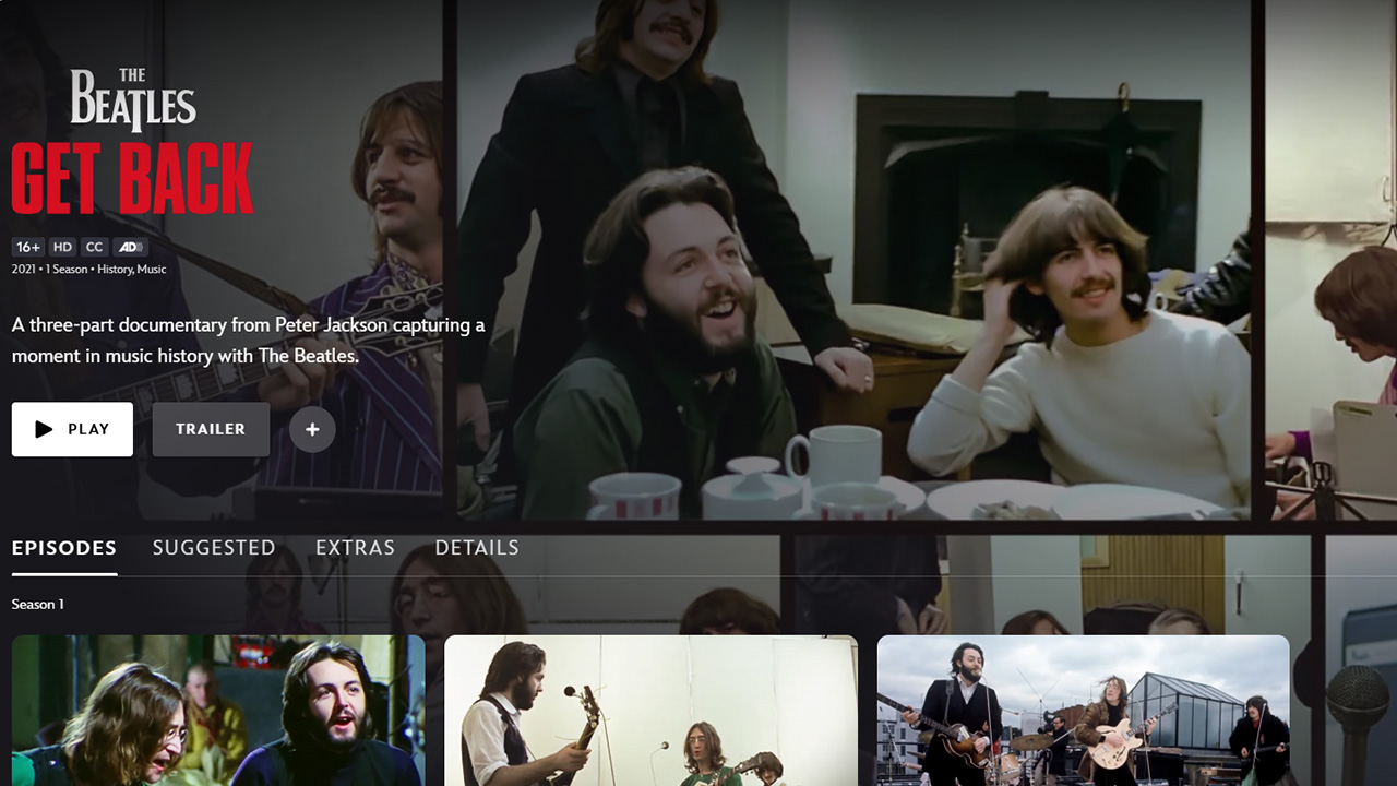 Disney+ main image - The Beatles Get Back