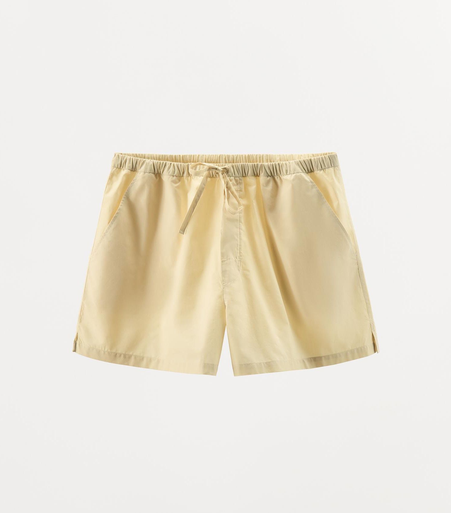 Poplin Shorts With Stitching