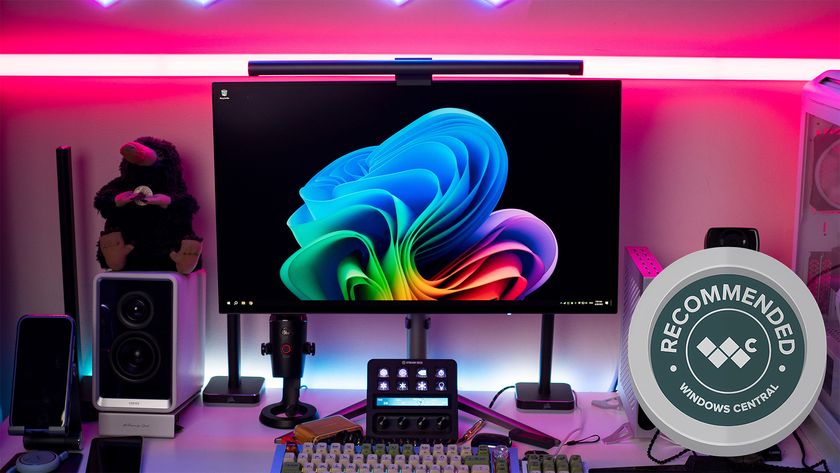 KTC monitor showing Windows 11 desktop wallpaper