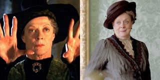 Maggie Smith as Professor Minerva McGonagall in Harry Potter and Violet Crawley, Dowager Countess of