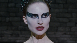 Natalie Portman in Black Swan makeup 