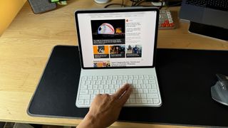 The Fusion Keyboard being used on a desktop.