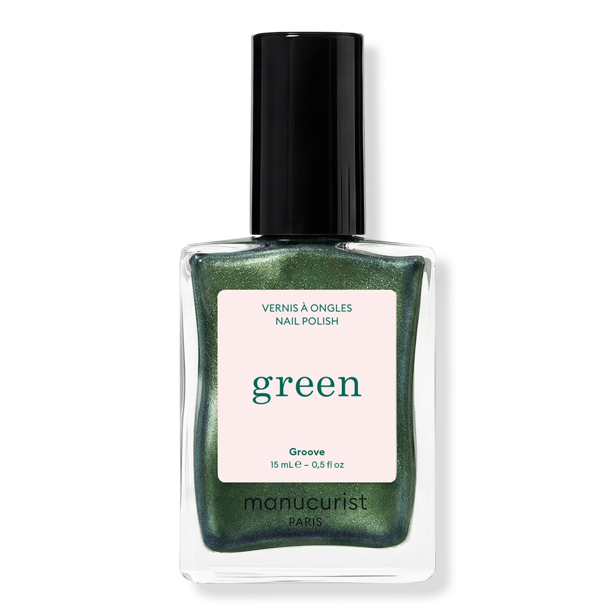 Green Nail Polish, Quick Dry, Non-Toxic With Gel-Like Finish, Pink / Shimmery