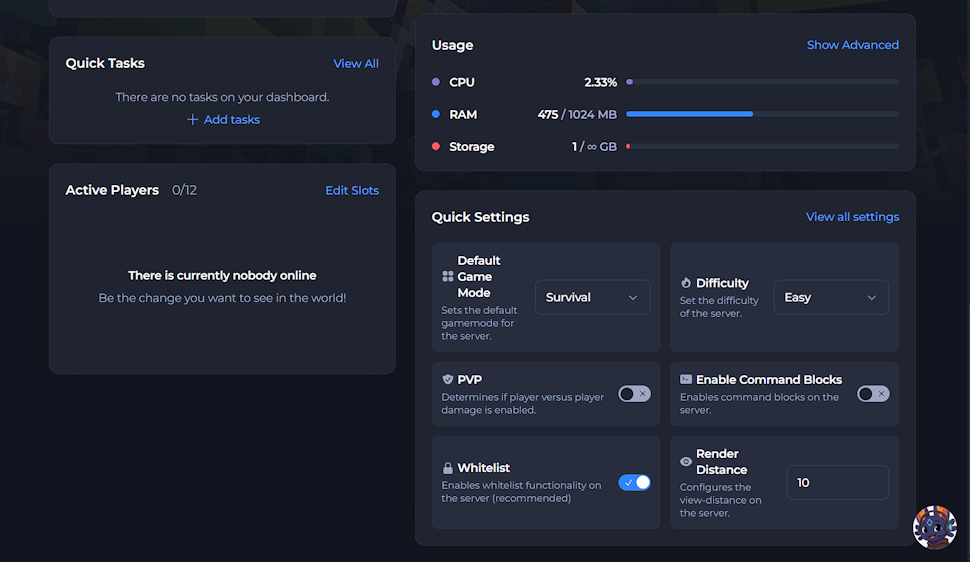 Testing out Shockbyte on a computer for this review, looking at server options