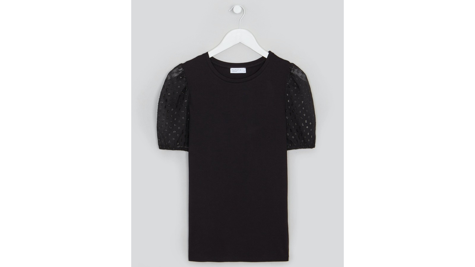 Matalan metallic spot puff sleeve top