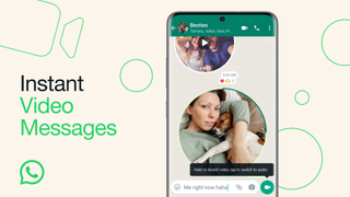 An image showcasing the new instant video message feature on Whatsapp
