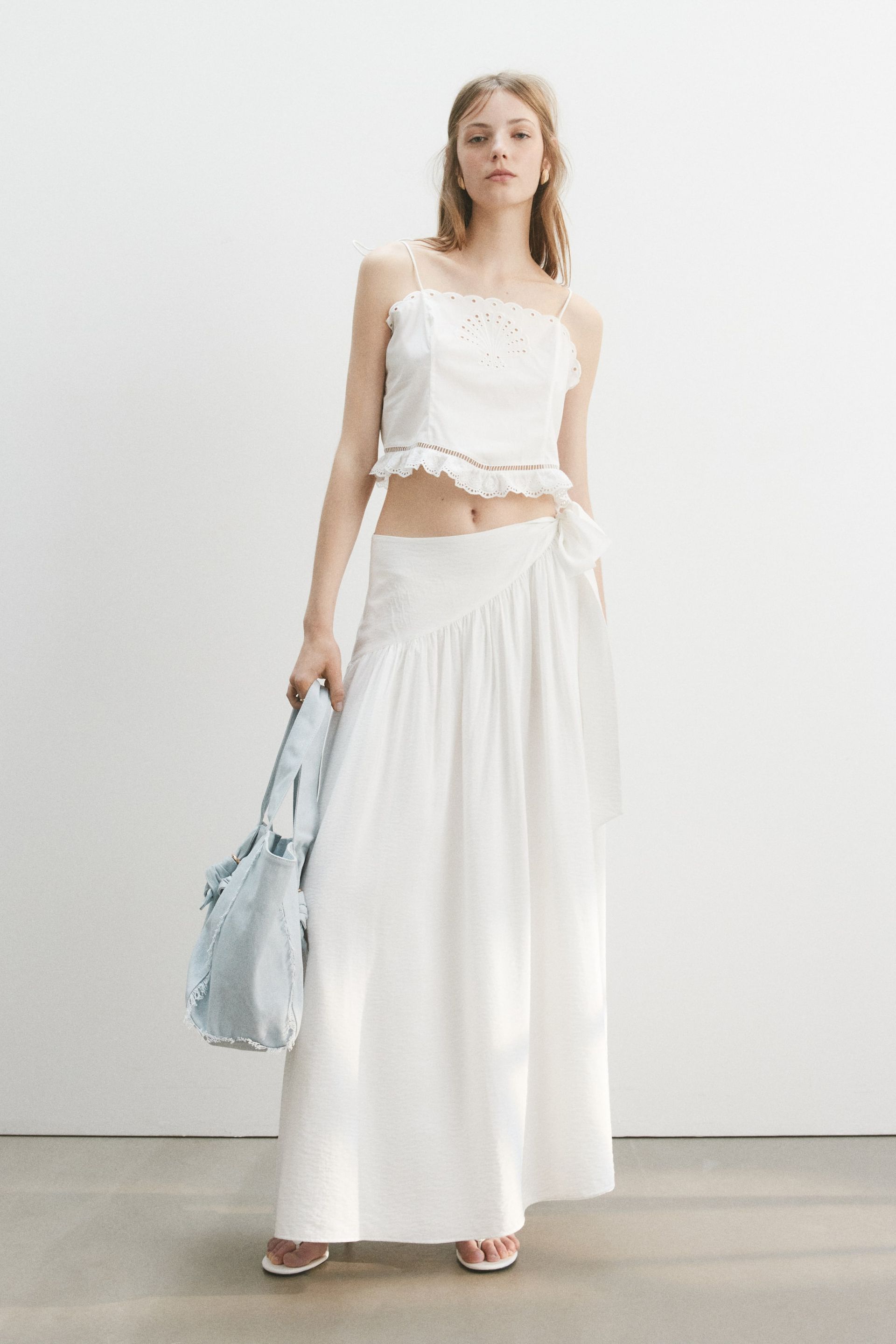 Tie-Detail Maxi Skirt