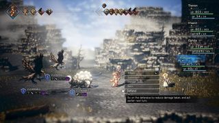 Octopath Traveler battle