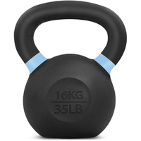 Yes4All Powder Coated Cast-Iron Kettlebell (35lb)