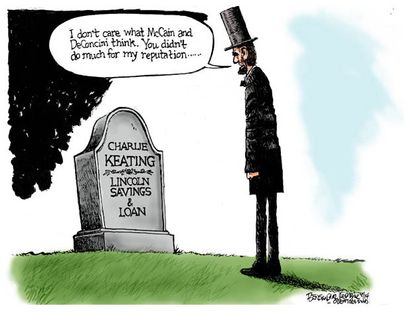 Political cartoon Charlie Keating dies Lincoln