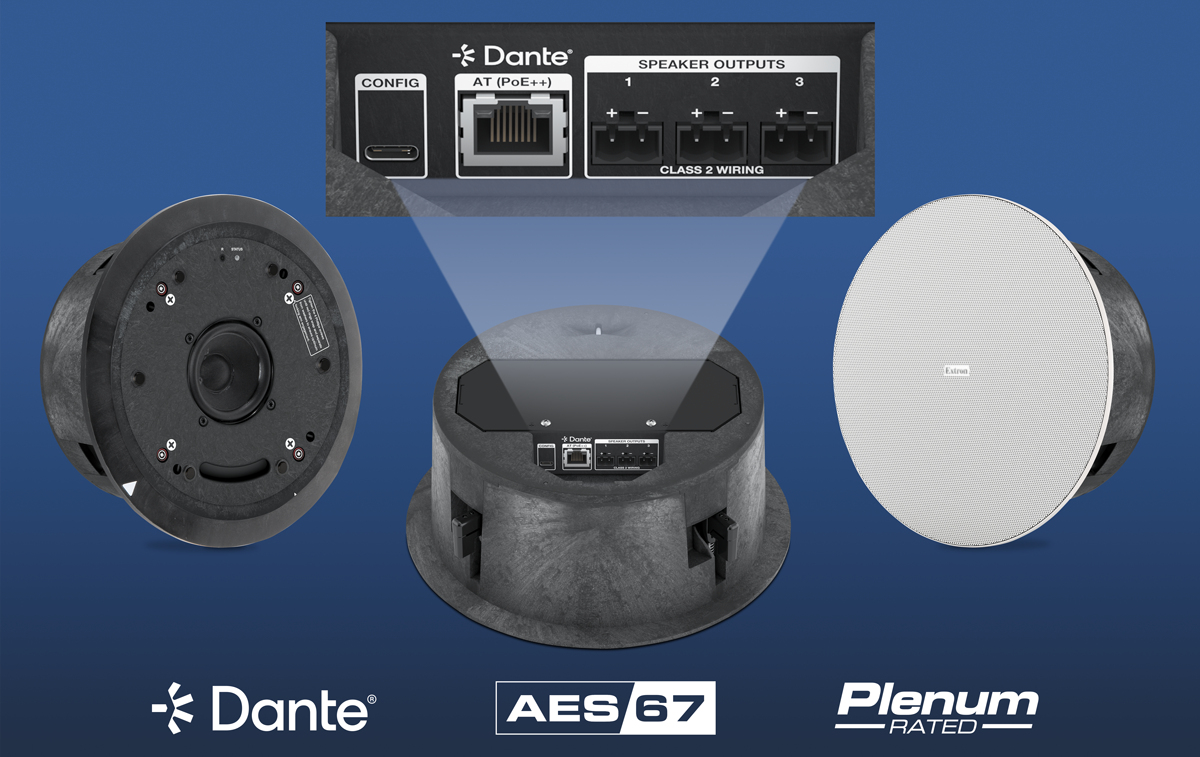 Extron's new PoE speaker. 