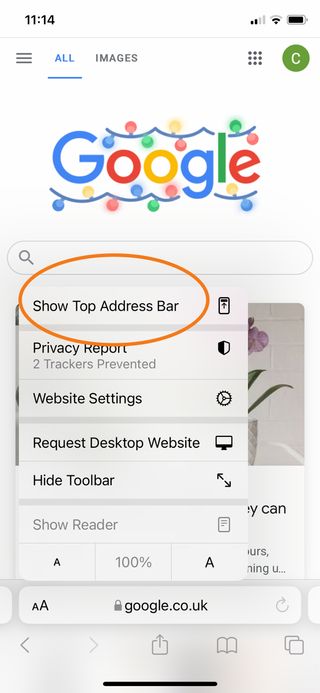 How to switch iPhone's Safari search bar back to top after iOS15 update