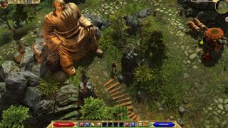 Titan Quest Eternal Embers DLC a large statue of a chinese emperor