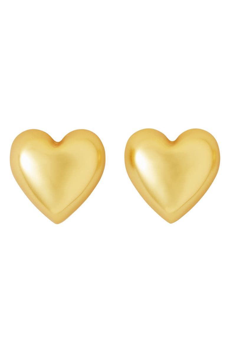 Puffy Heart Stud Earrings
