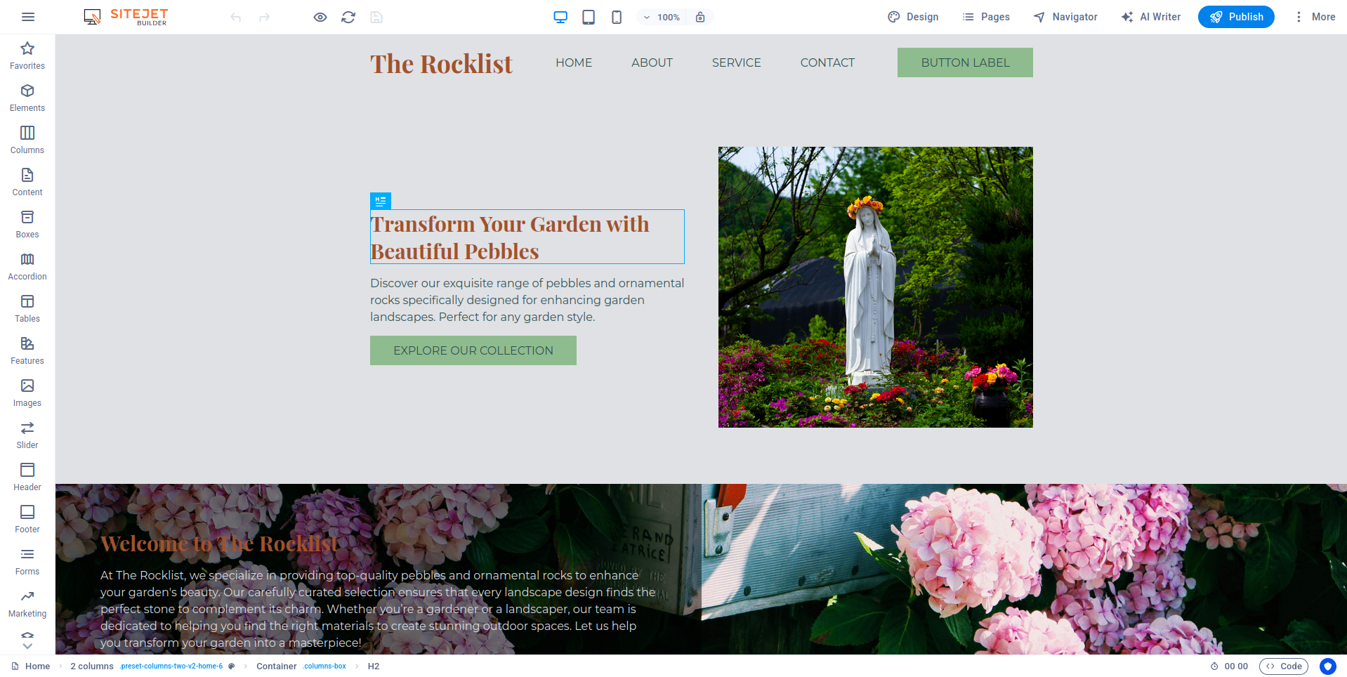 Sitejet website template