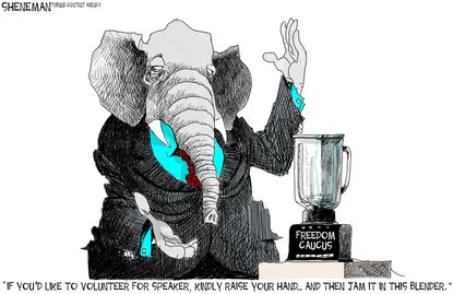 Political cartoon U.S. GOP House Speaker