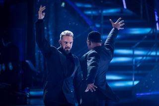 John and Johannes in week one of Strictly Come Dancing 