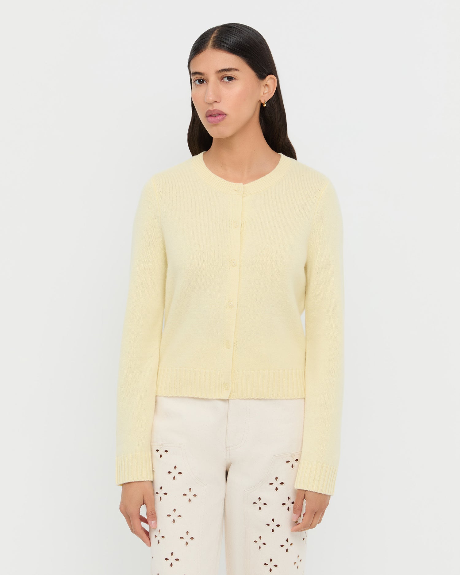 Tucker Cashmere Cardigan - Butter / Xxs